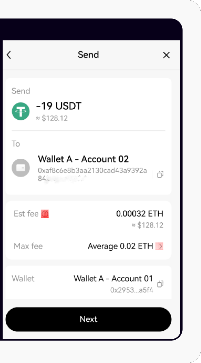 CT-web-wallet-extension-send details