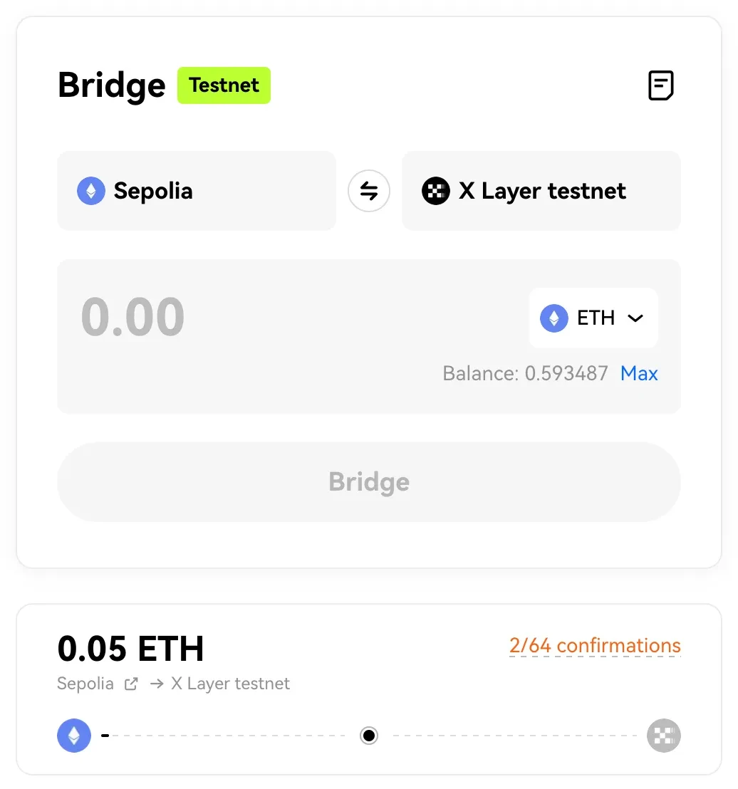 X Layer bridge pending transaction