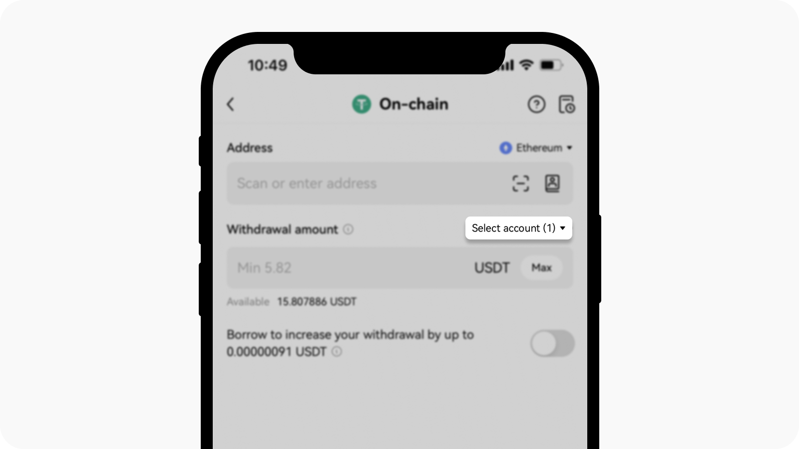 Select either funding or trading account for withdrawal on OKX global app