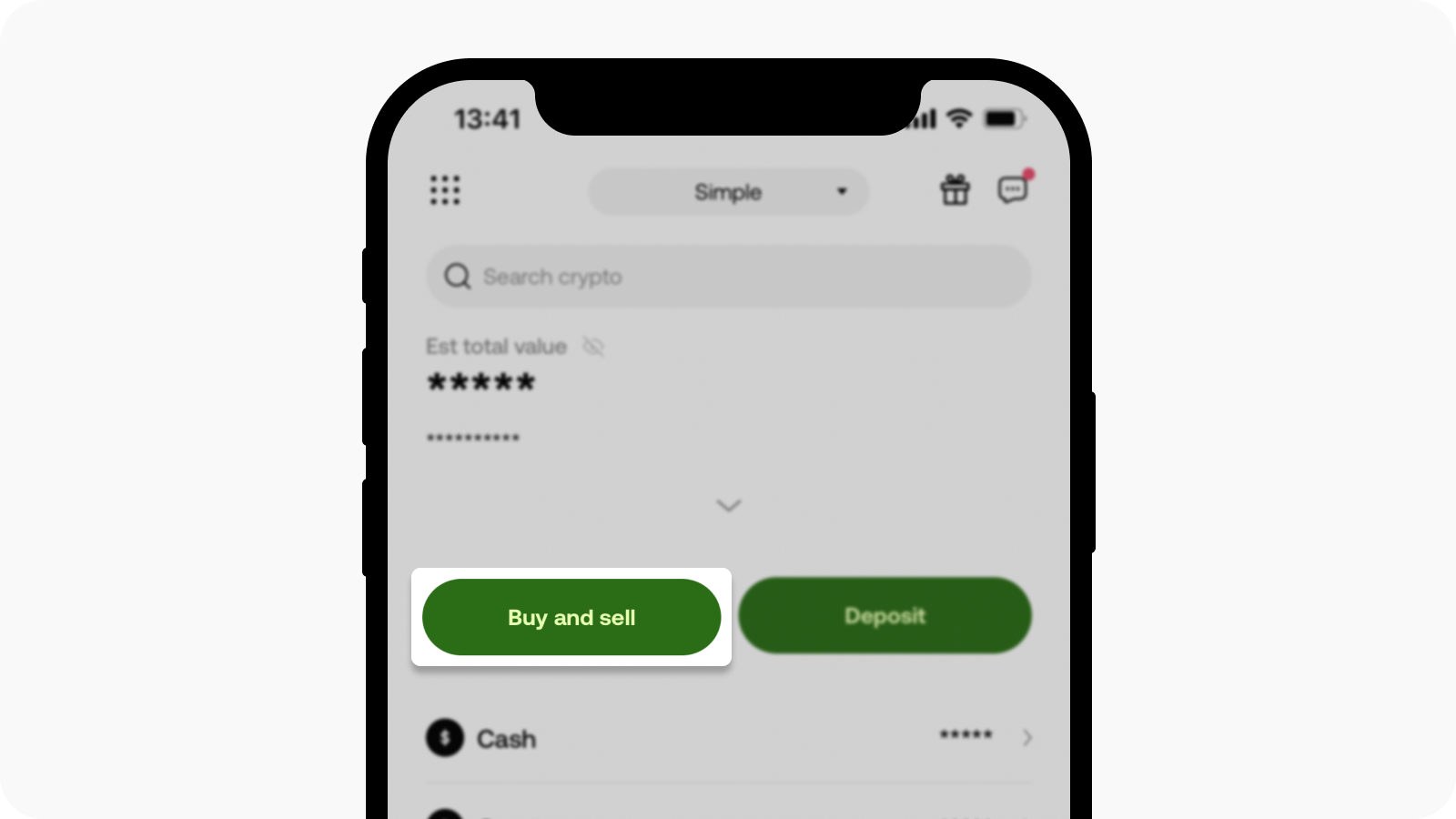 Open buy and sell page on OKX app