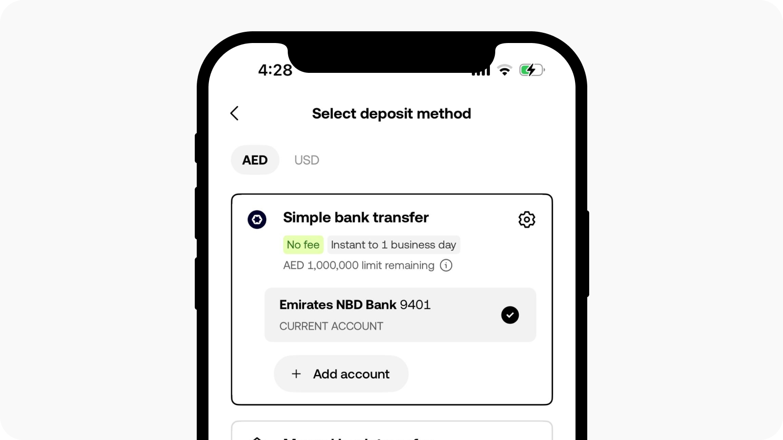 CT-App-Cash deposit-dp AED simple bank transfer11