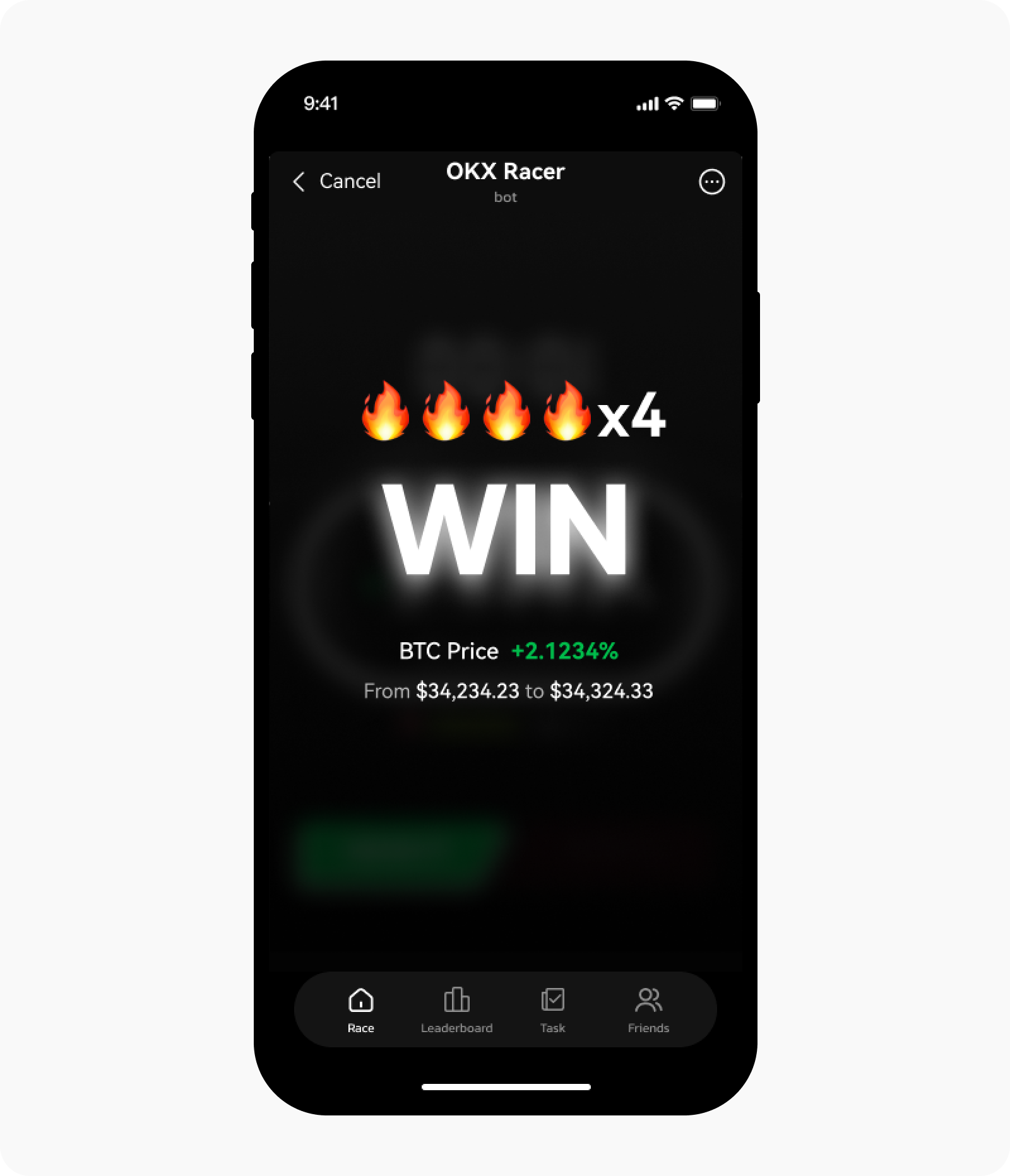 Win from OKX Racer