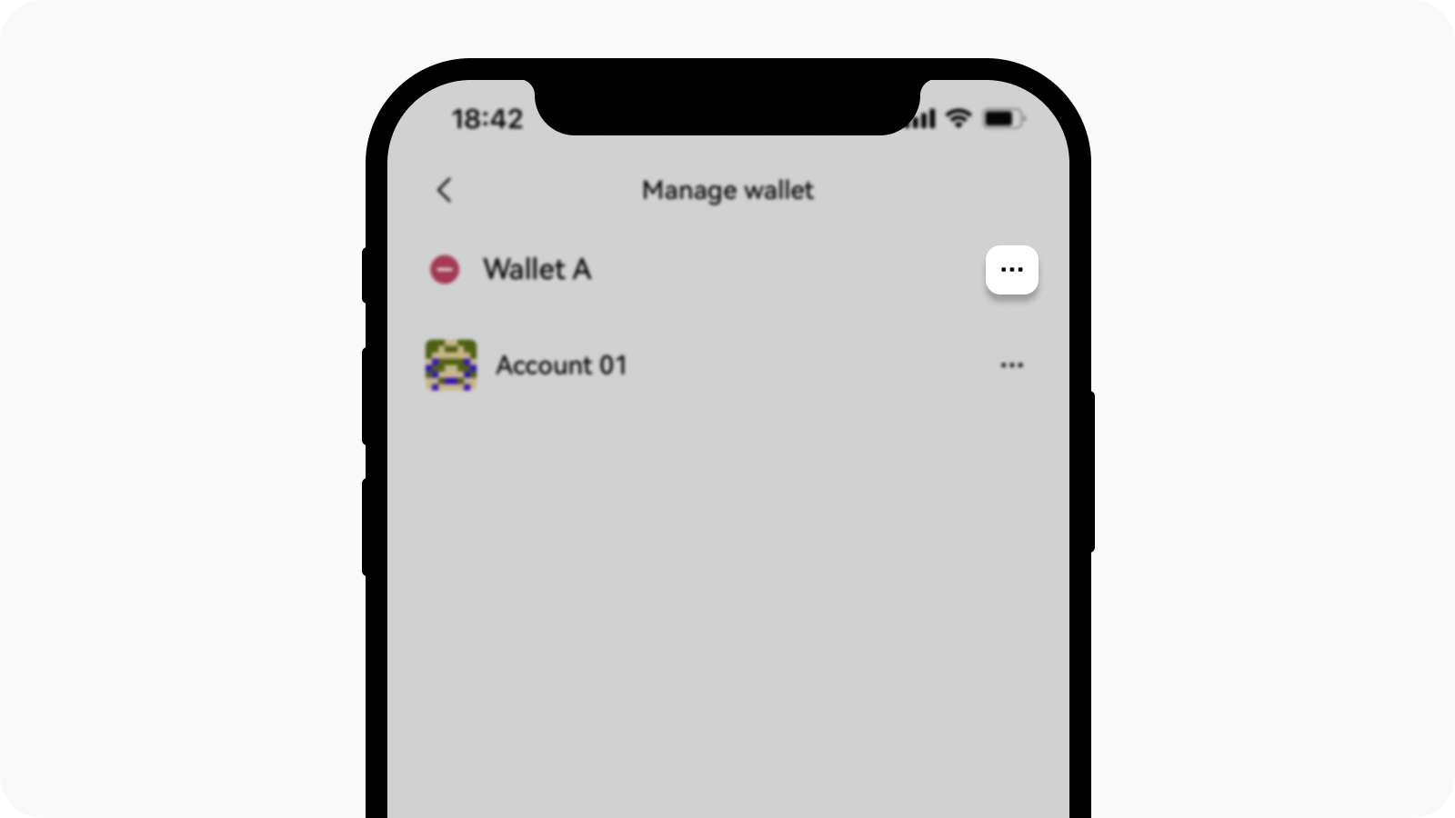 Opening wallet details on OKX app