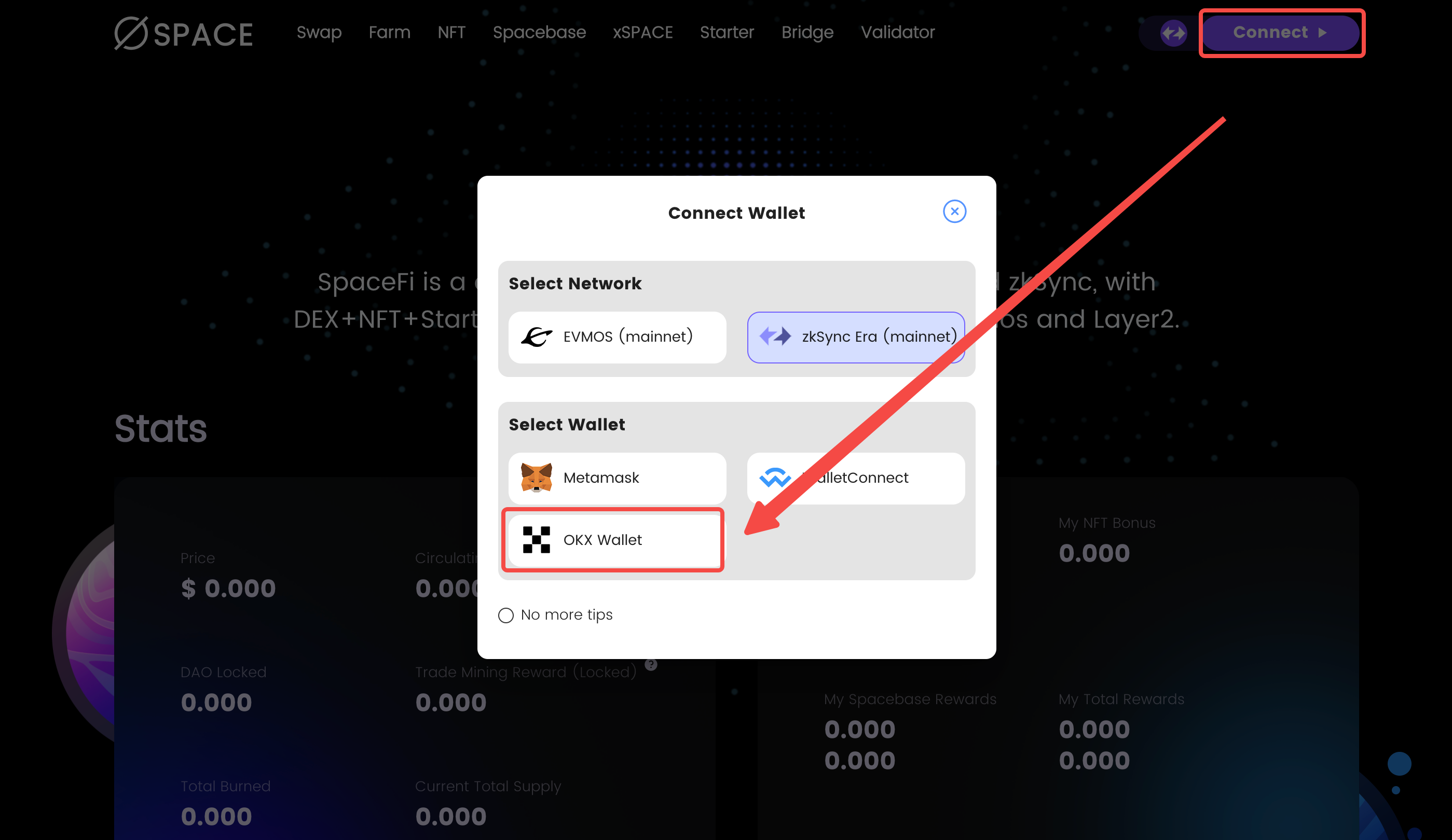 access-spacefi-using-the-okx-wallet-web-extension image 6