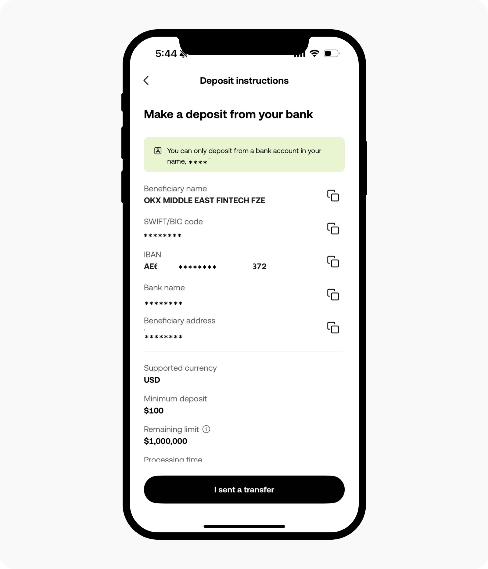CT-App-cash deposit-UAE dp USD instruction