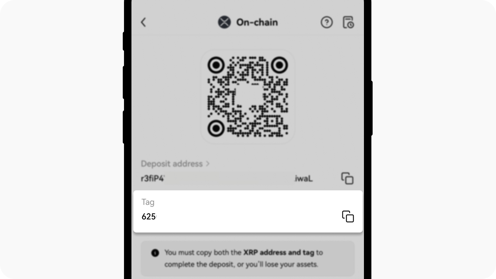 CT-app-deposit on chain view tag memo