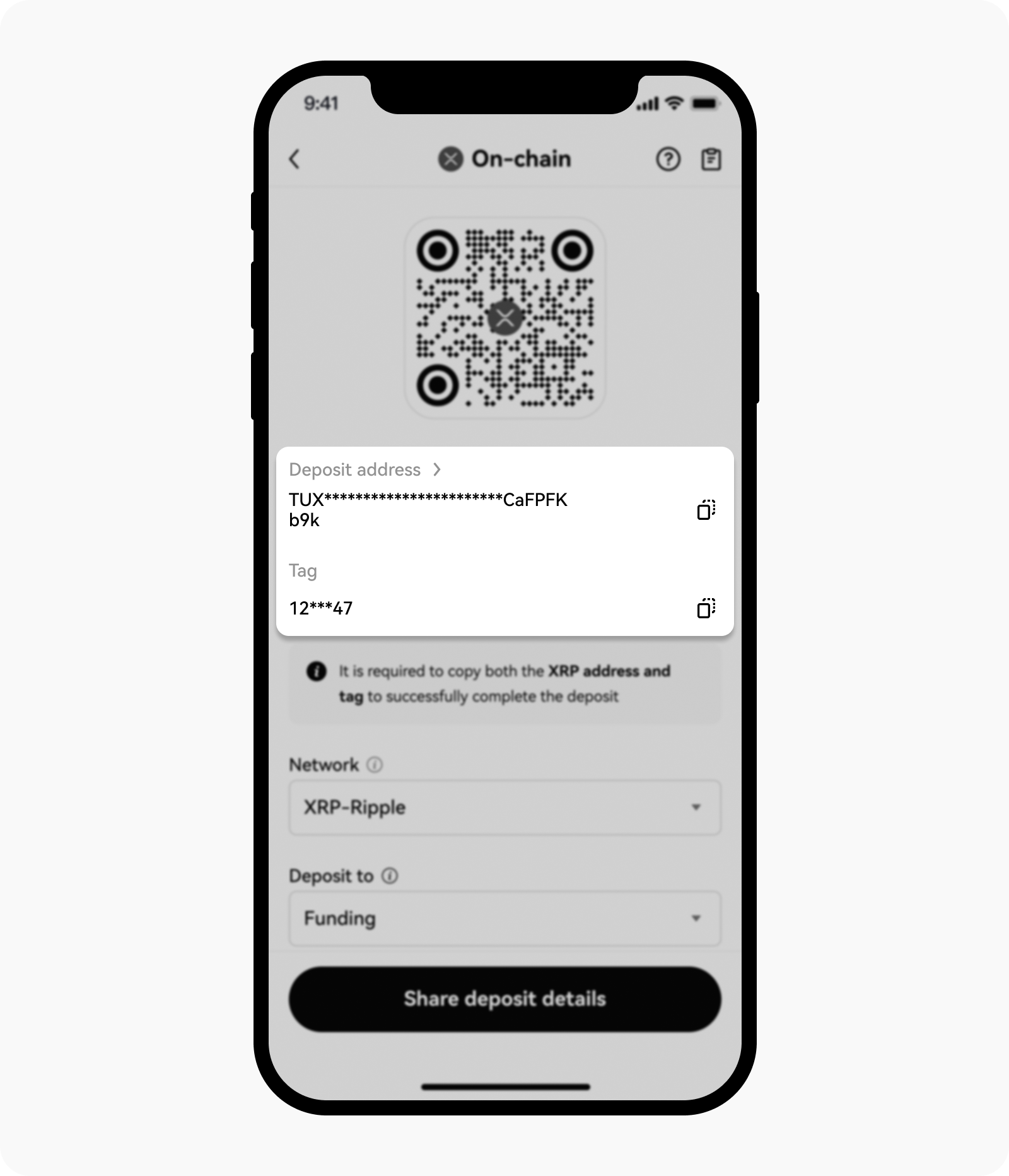 CT-app-deposit on chain with tag
