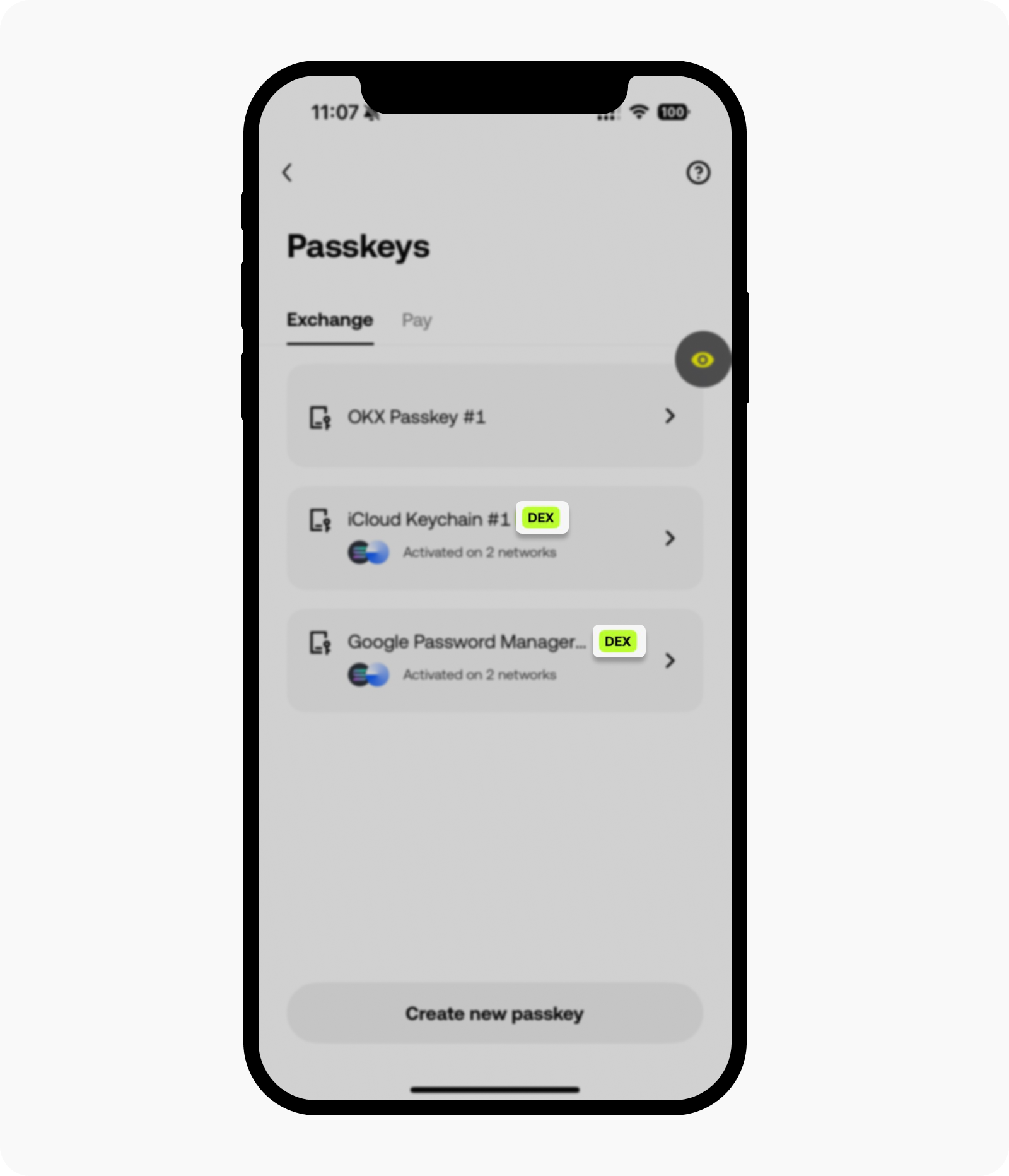 CT-app-trading-dex trading passkey