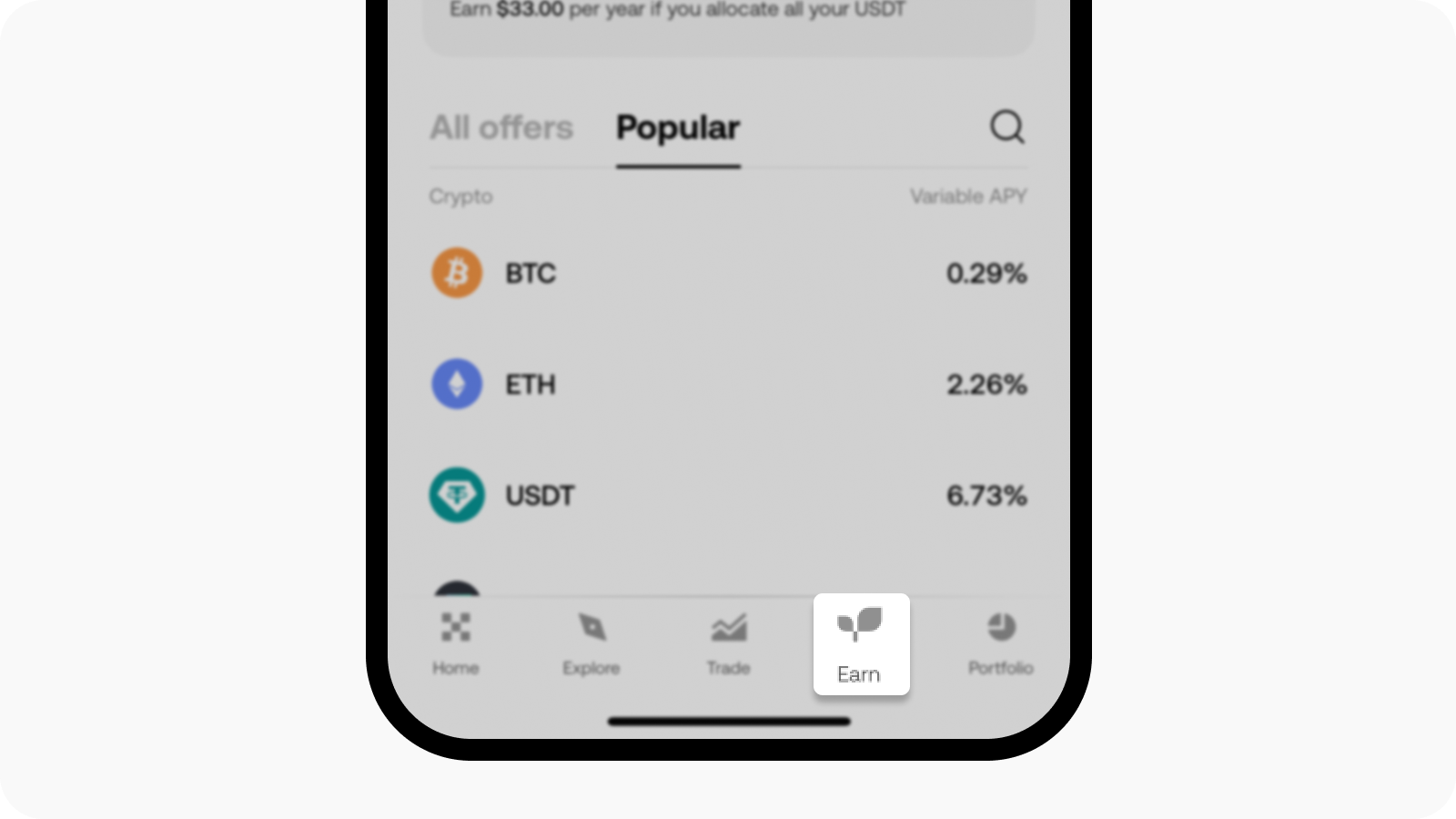 CT-App-earn-onchain earn BTC