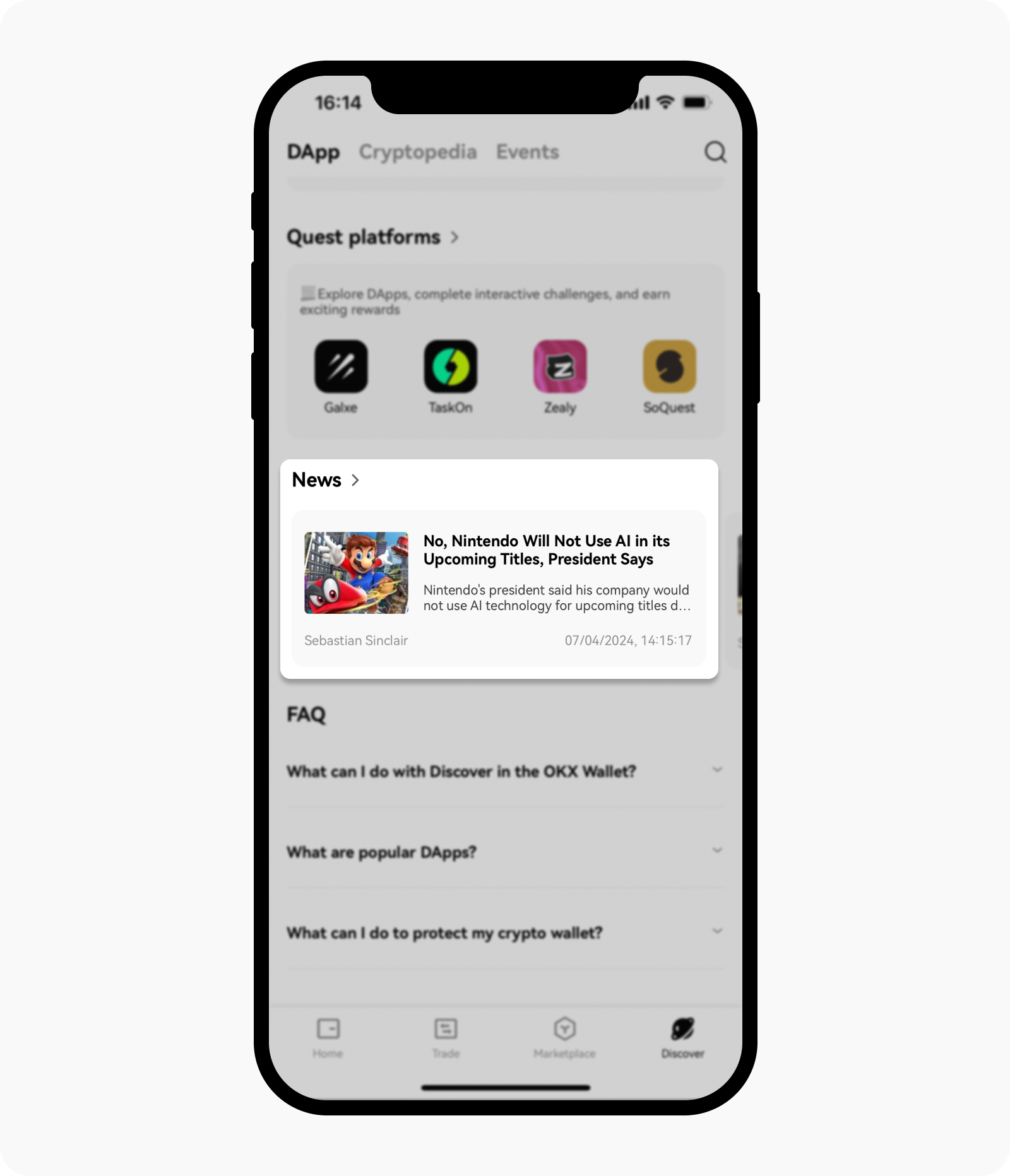 View news in Discover on OKX/OKX TR app
