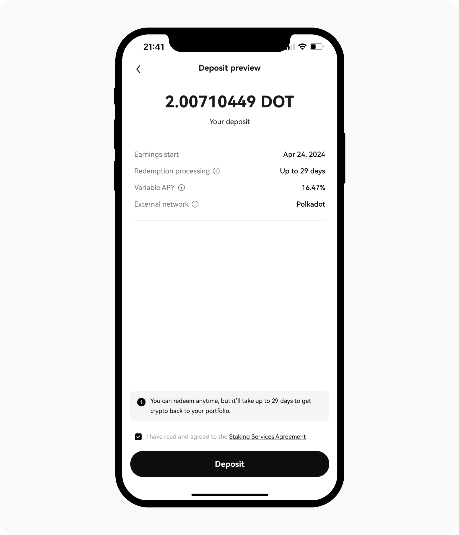 CT-app-tr-EN-on chain earn-staking preview