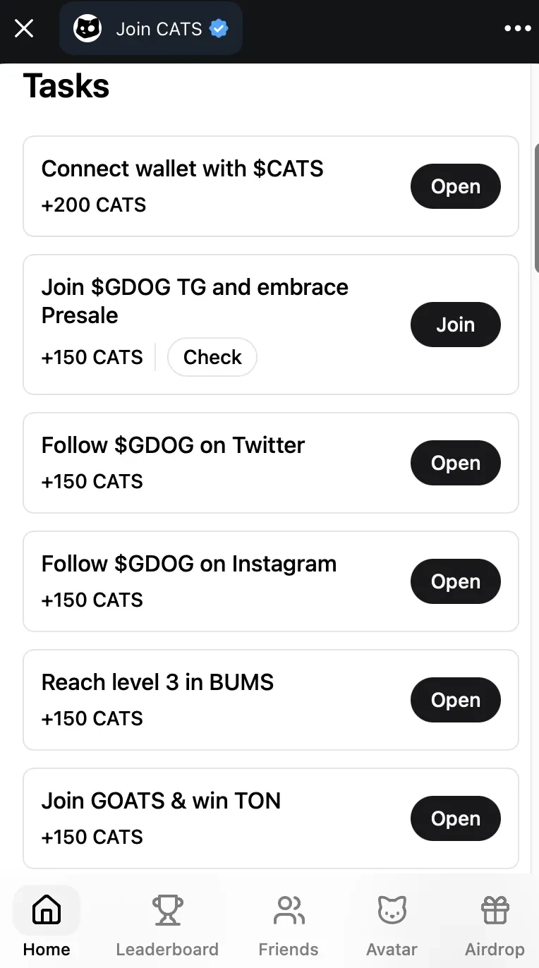 CatsHouse tasks