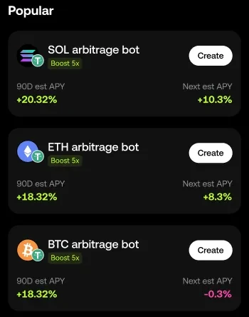 Clear Arbitrage APY updates 