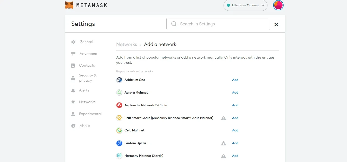 MetaMask Arbitrum One