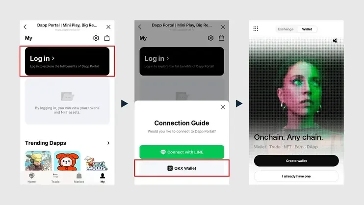 line mini dapp okx wallet