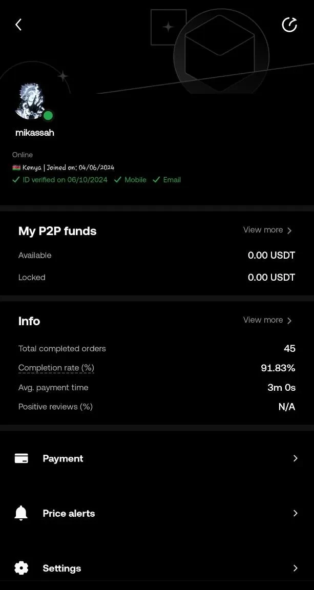 [Screenshot 3: Profile menu with Payment Methods visible]