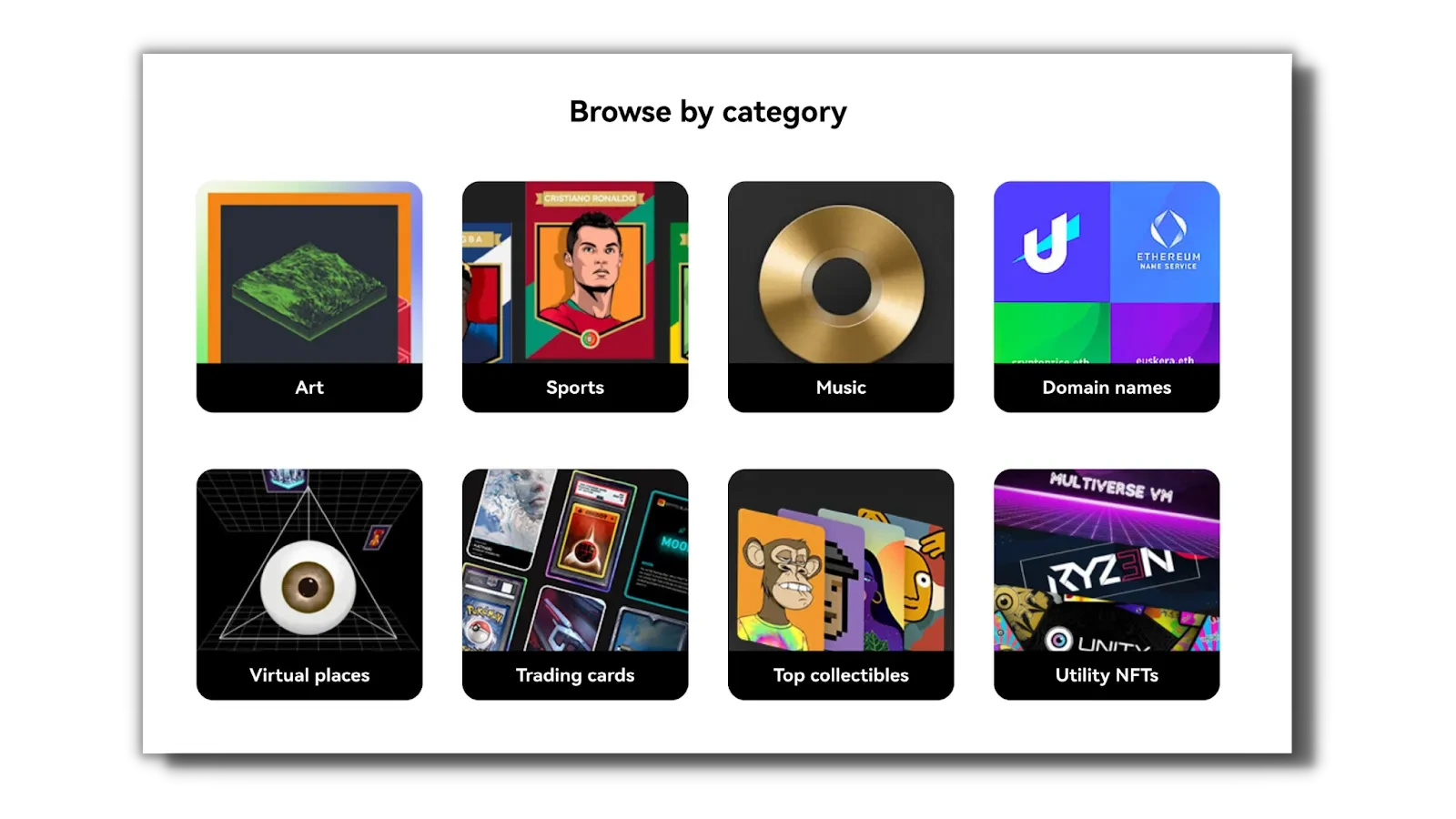 Browse NFTs by category