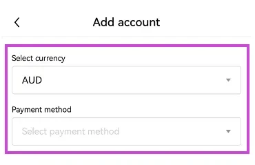 Select payment method