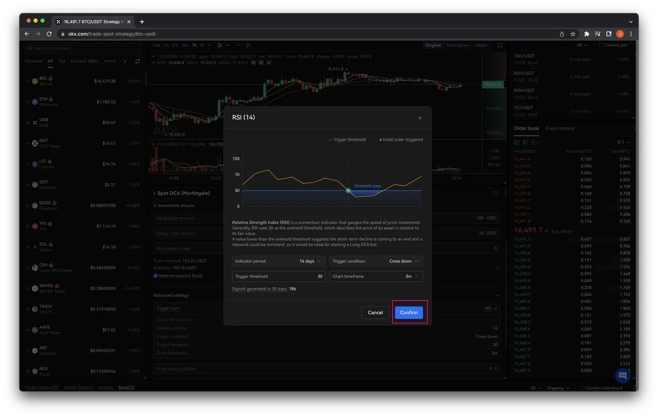 Pilih Entri Siklus Trading