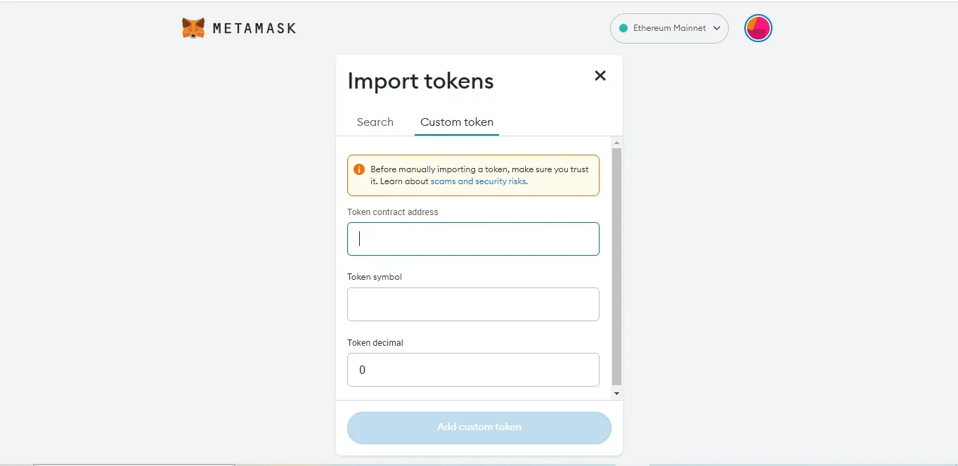 MetaMask Arbitrum пользовательский токен