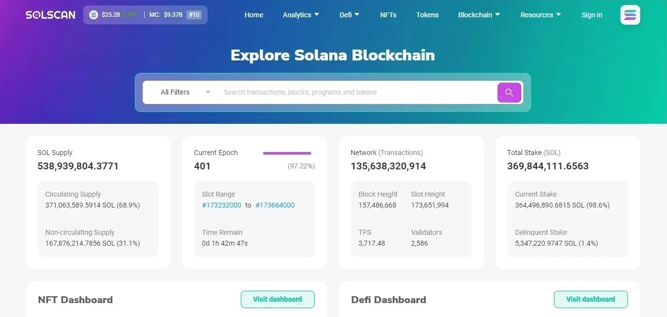 Solscan website