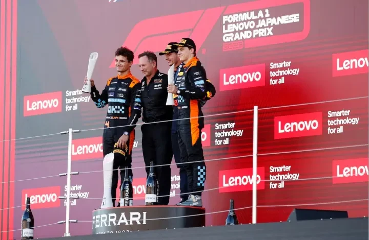 Lando Norris and Oscar Piastri today secured second and third-place finishes at the Japanese Grand Prix