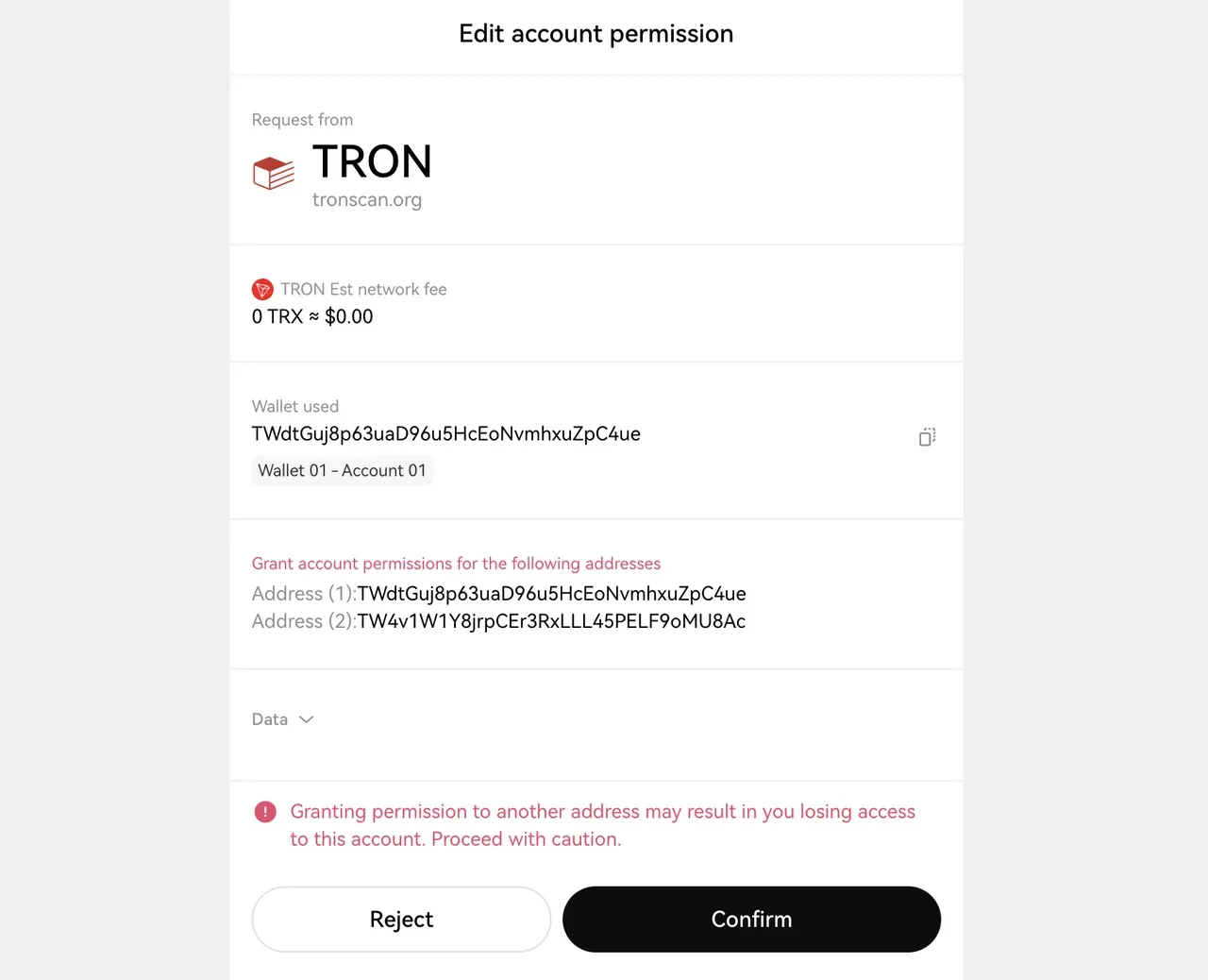 TRON wallet third-party risk 2