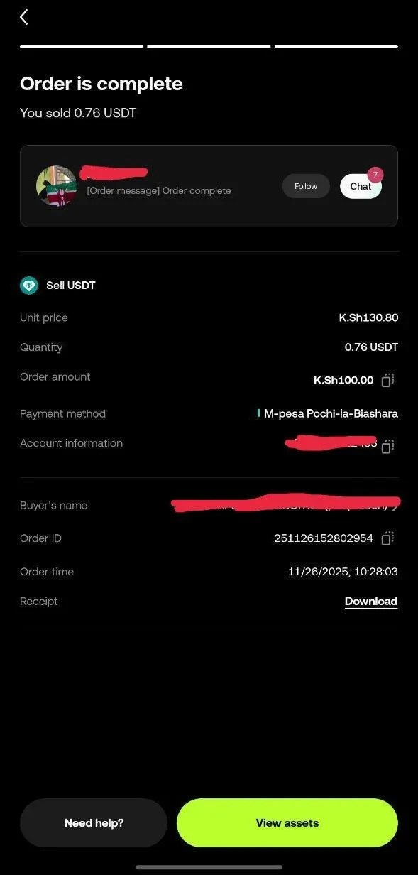 [Screenshot 12: Order summary showing payout currency and payment method] [Image]
