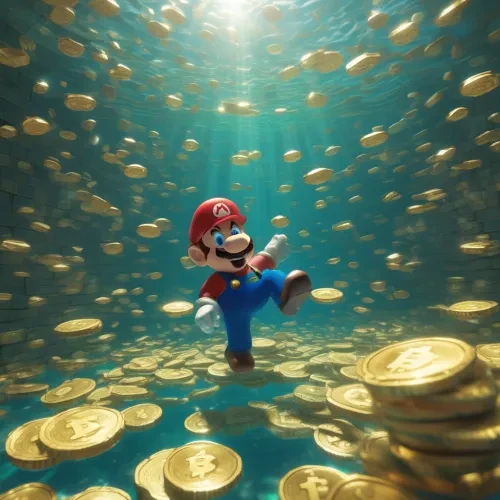 Super Mario BTC bitcoin sea