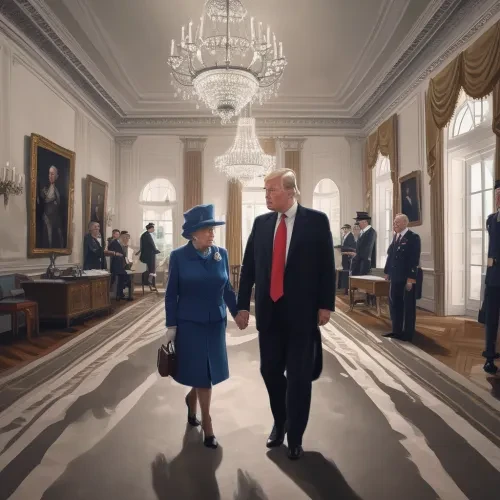 Queen Elizabeth II & President Donald Trump