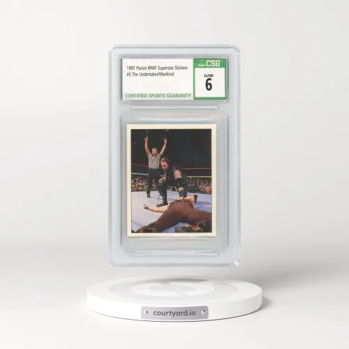 1997 Panini WWF Superstar Stickers #5 The Undertaker/Mankind (CSG 6 EX-NM)