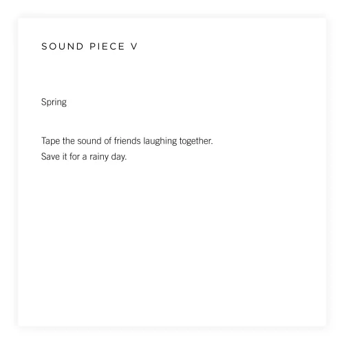 SOUND PIECE V #30