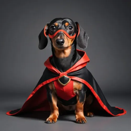 Lovely Super-hero Dachshund #1