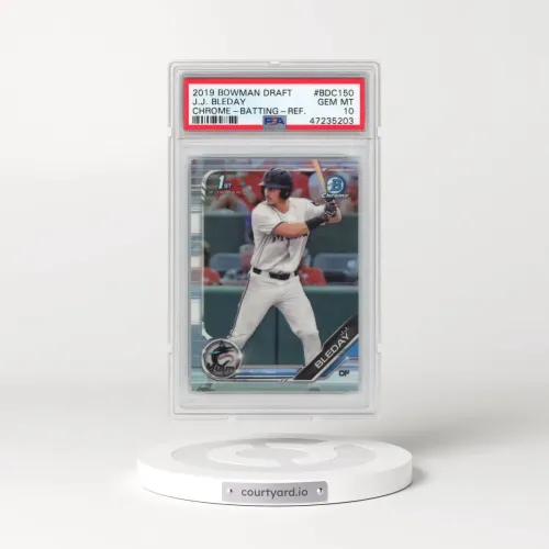 2019 Bowman Draft #BDC150 J.J. Bleday - Chrome-Batting-Refractor (PSA 10 GEM MINT)