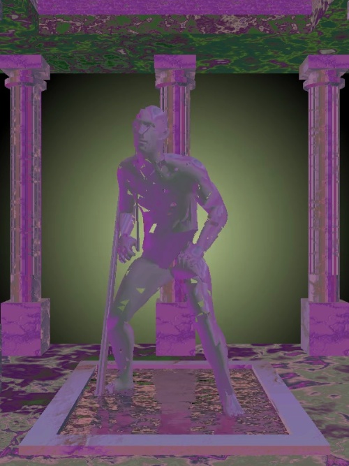 The Kicking Bright Purple Man #2828