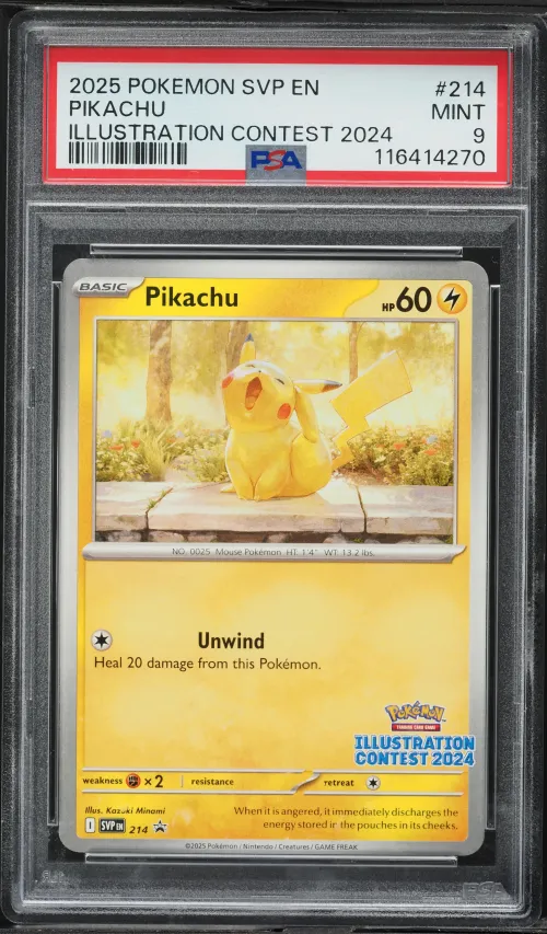 2025 #214 Pikachu PSA 9 Svp EN-S