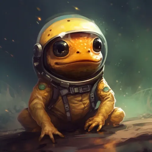 A small yellow toad in a space helmet ＃1