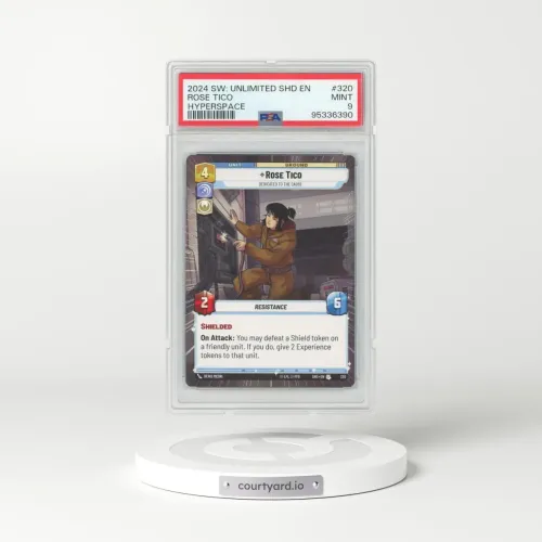 2024 Star Wars: Unlimited Shadows of the Galaxy #320 Rose Tico, Dedicated to the Cause - Hyperspace (PSA 9 MINT)