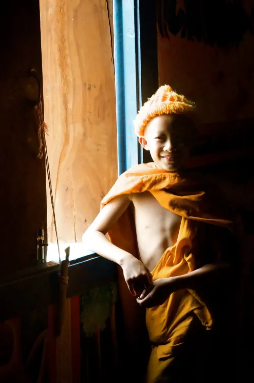 A Young Monk in Laos #187