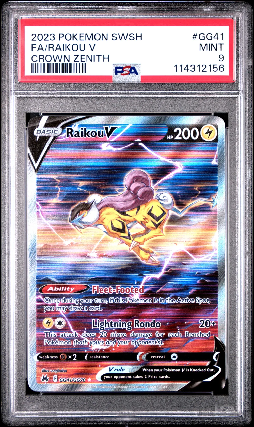 2023 #GG41 Full Art/Raikou V PSA