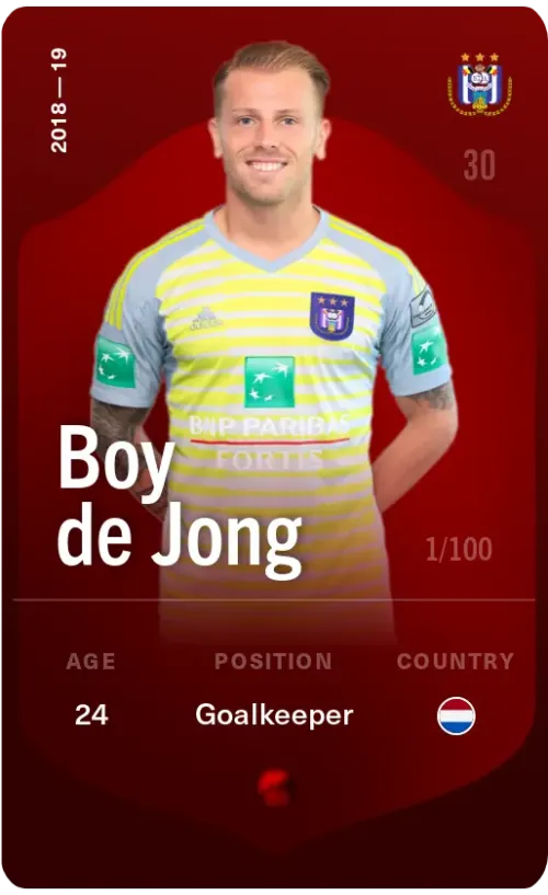 Boy de Jong 2018-19 • Rare 1/100