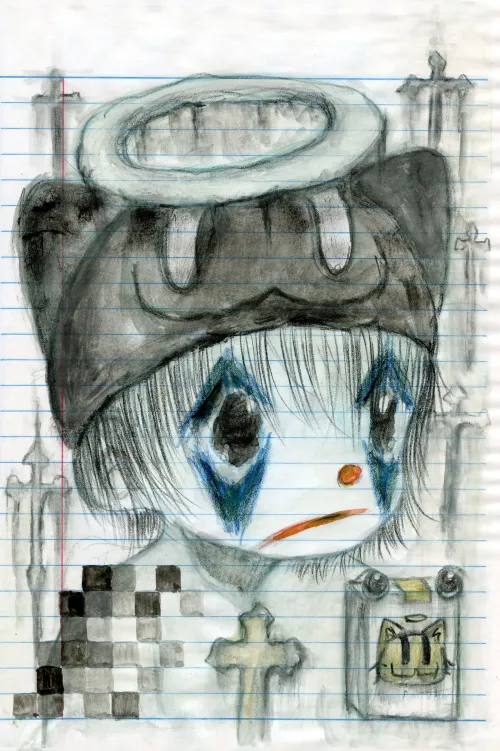 White Angel Clown☆Black Remilia Cat hat☆ #427