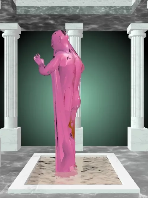 The Robotic Sharp Magenta Man #7763