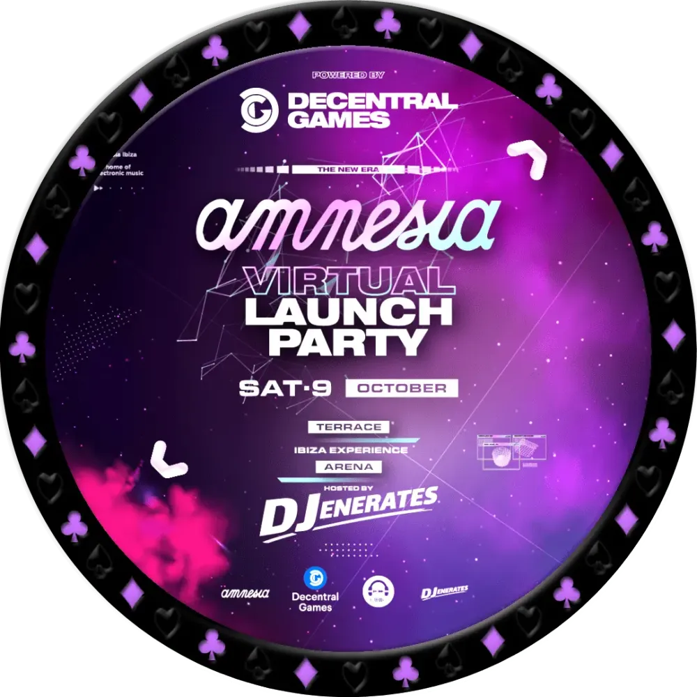 Decentral Games' Presents Amnesia SuperClub Virtual Launch Party - October 9th #2075516