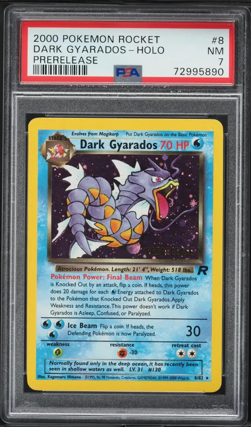 2000 #8 Dark Gyarados-Holo PSA 7