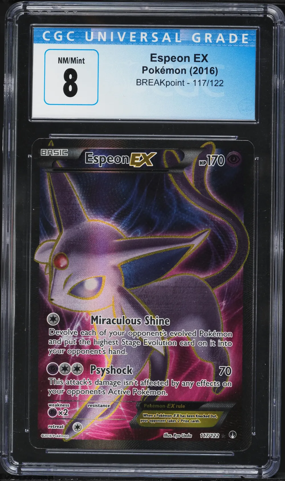 2016 #117 Full Art/Espeon EX CGC