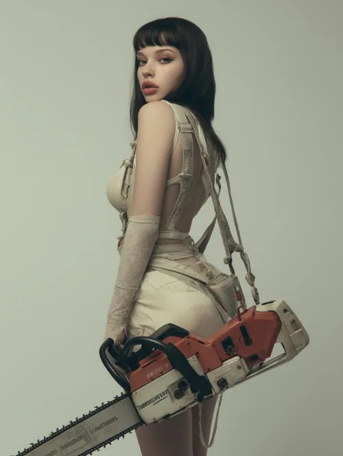 Chainsaw cyberpunk pin-up #8