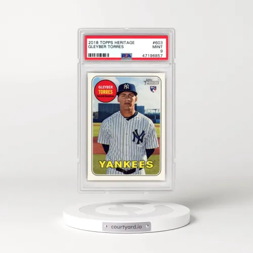 2018 Topps Heritage #603 Gleyber Torres (PSA 9 MINT)