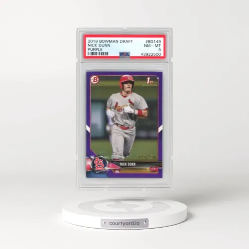 2018 Bowman Draft #BD149 Nick Dunn - Purple (PSA 8 NM-MT)