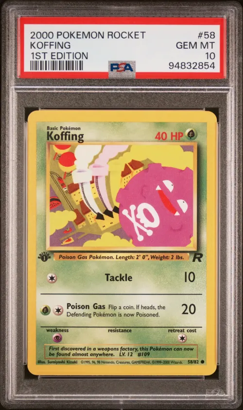 2000 #58 KOFFING PSA 10 POKEMON